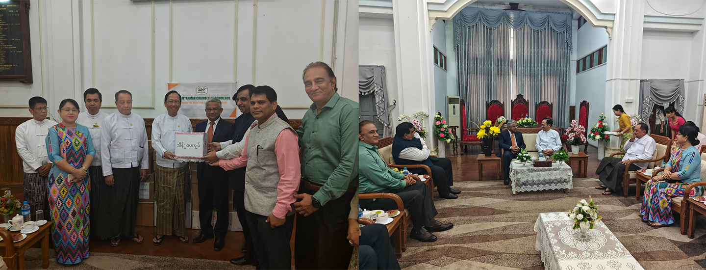  Ambassador met Health Minister Thet Khaing Win on 17 May 2025, joined India-Myanmar Chamber of Commerce at their donation of medicines for the needy